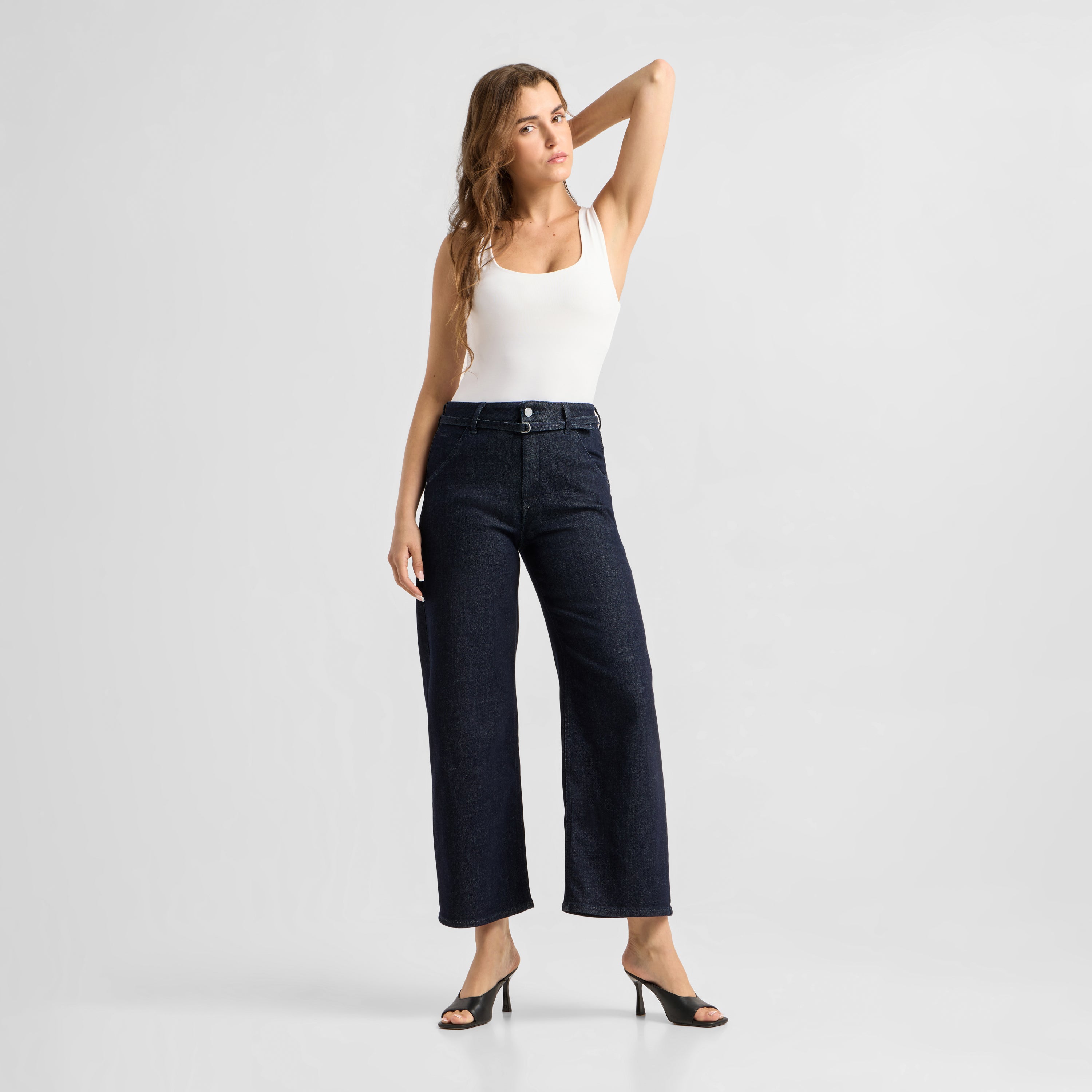 BLINK Wide Barrel Culotte Soft Denim - Classic - Raw Blue