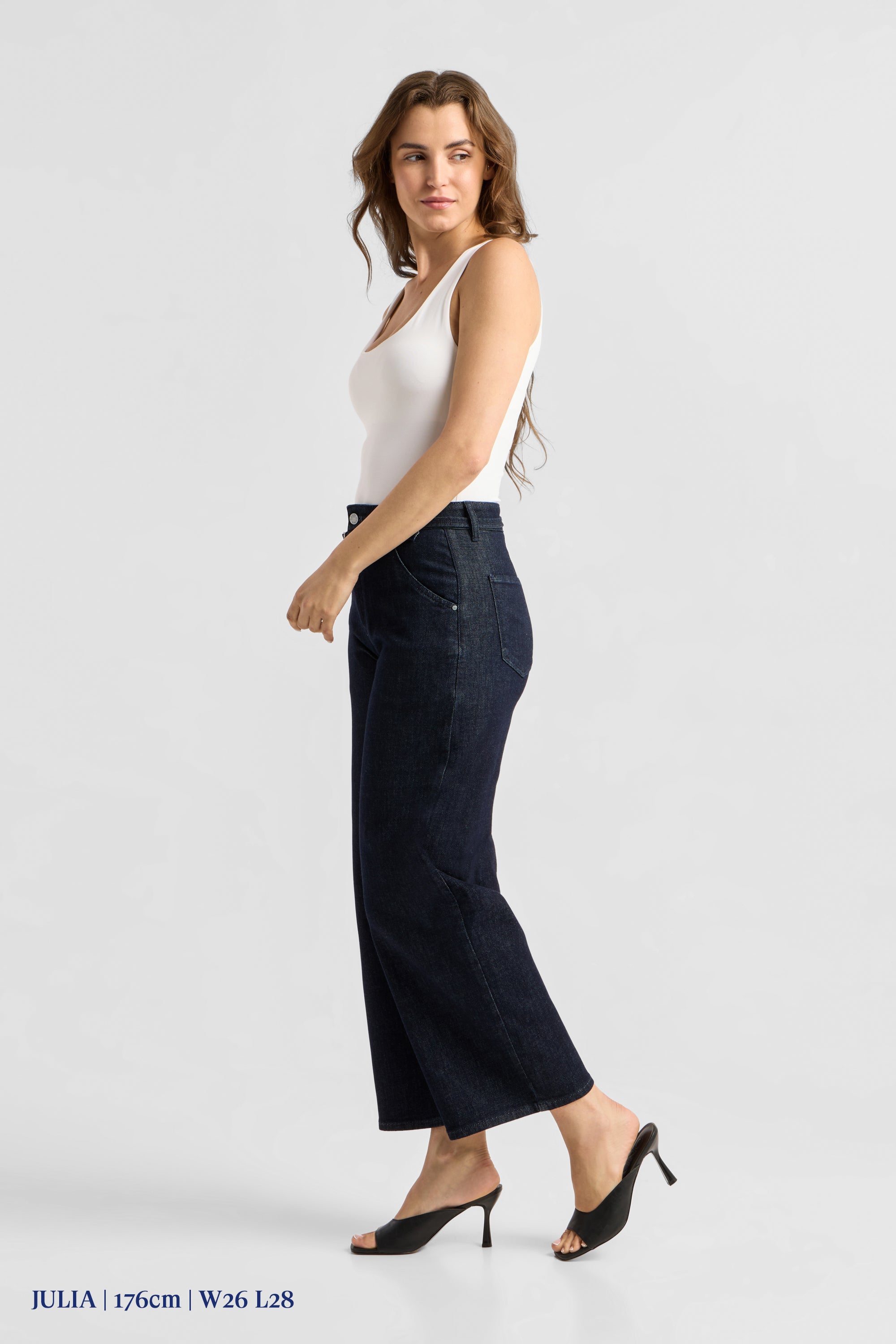 BLINK Wide Barrel Culotte Soft Denim - Classic - Raw Blue