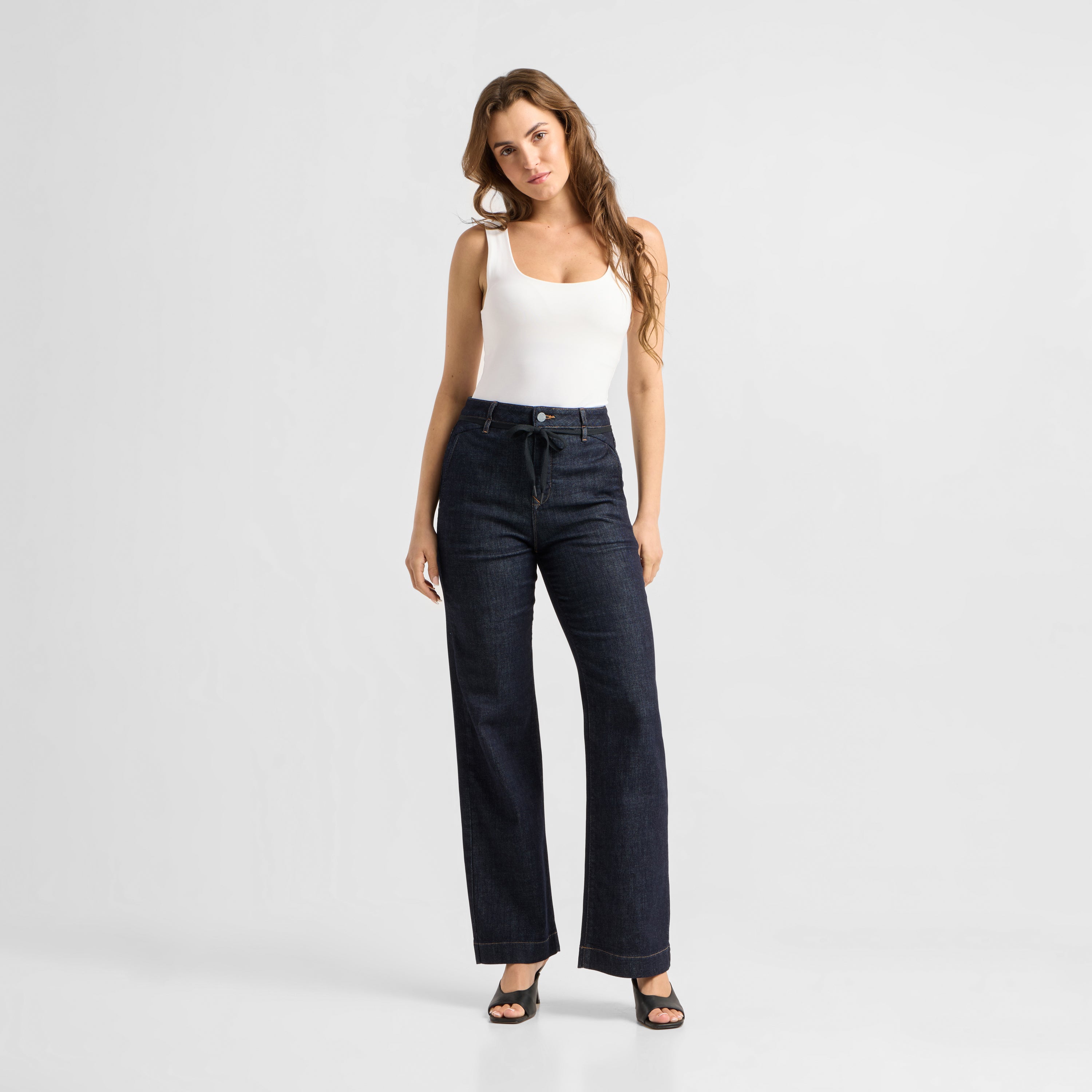 DEW Flared Soft Denim - French Pocket - Raw Blue