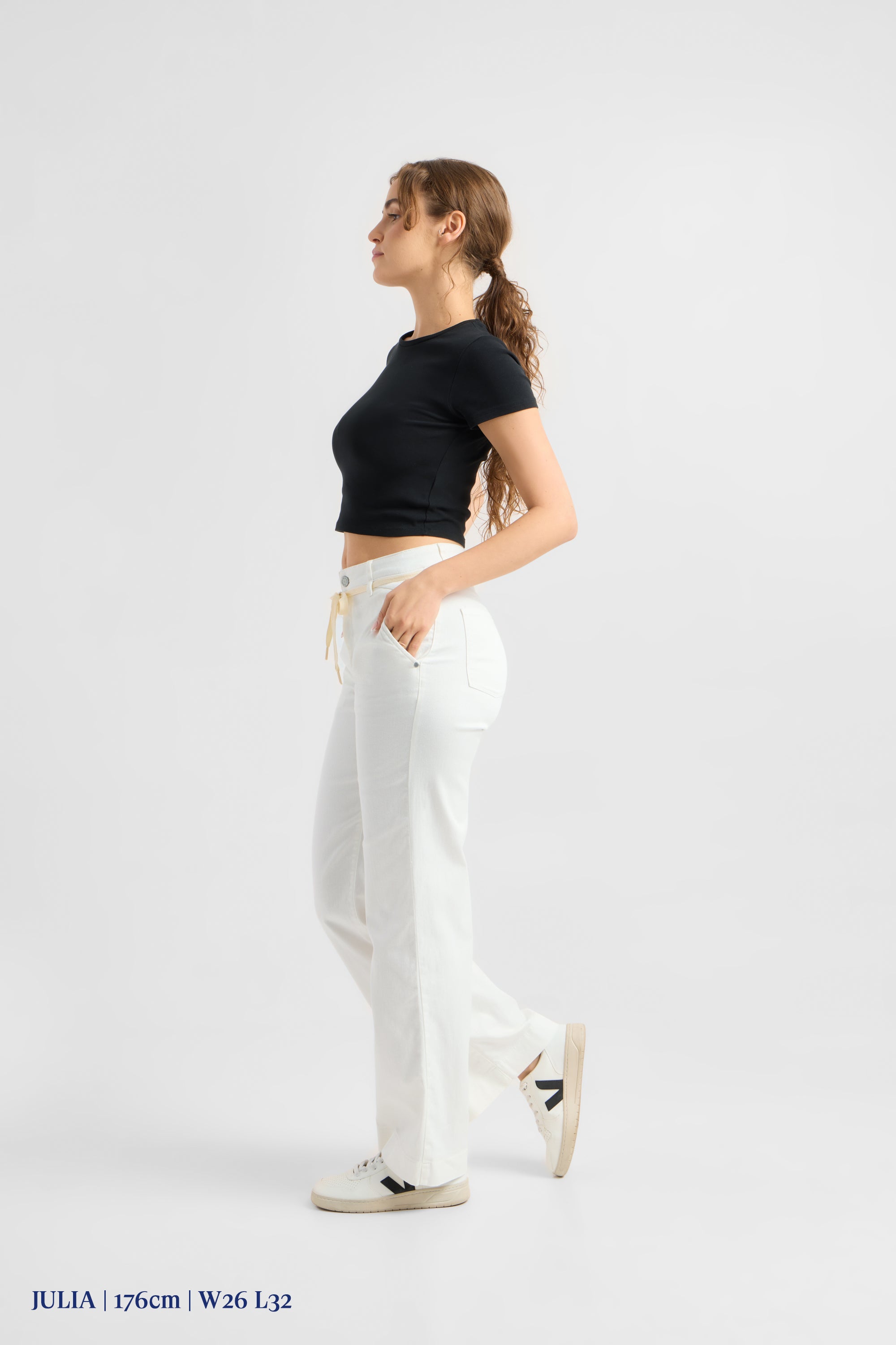 DEW Flared - Soft Denim - French Pocket - White Denim