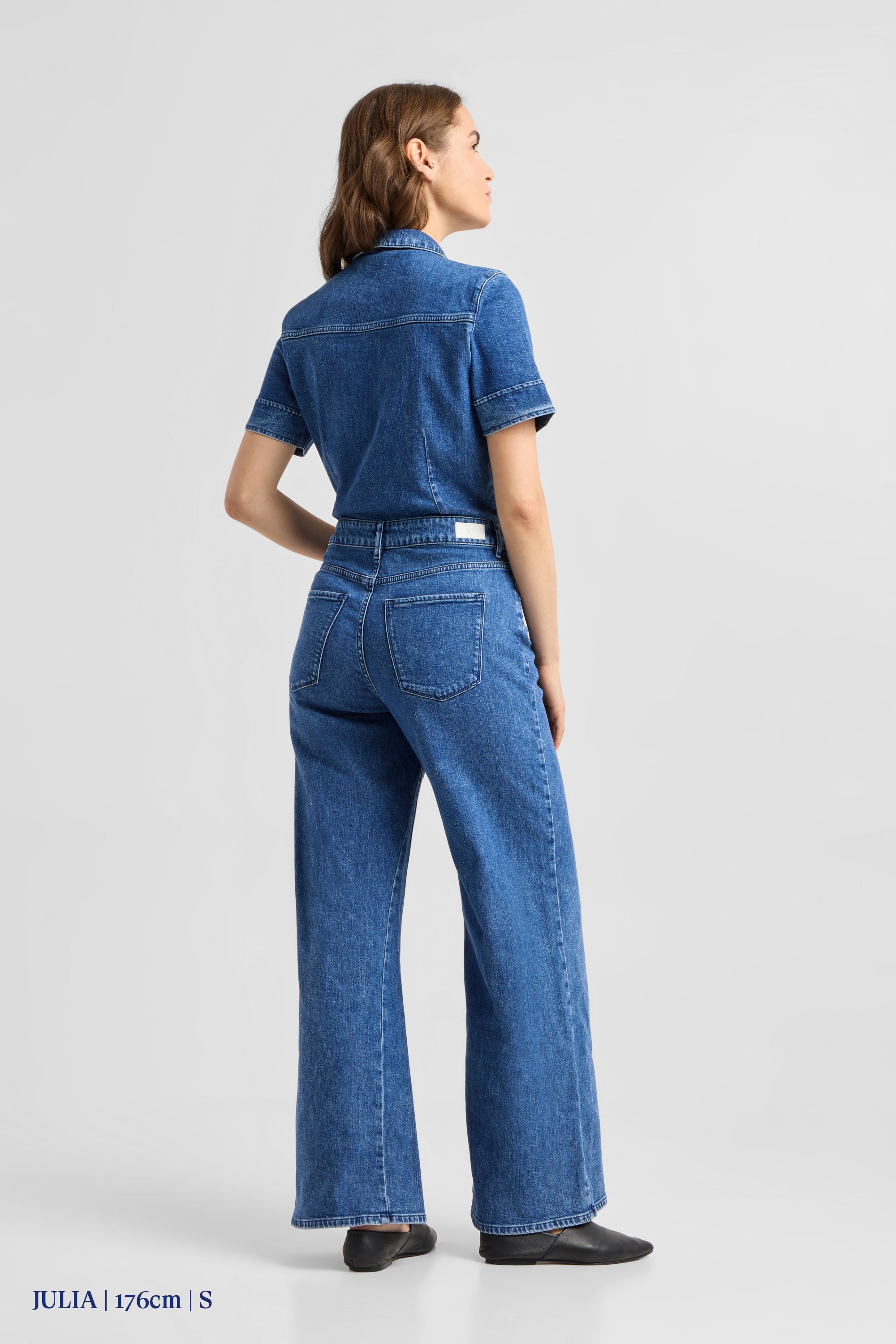 TWITTER Minimal Stretch - Short Sleeve Overall - Medium Blue