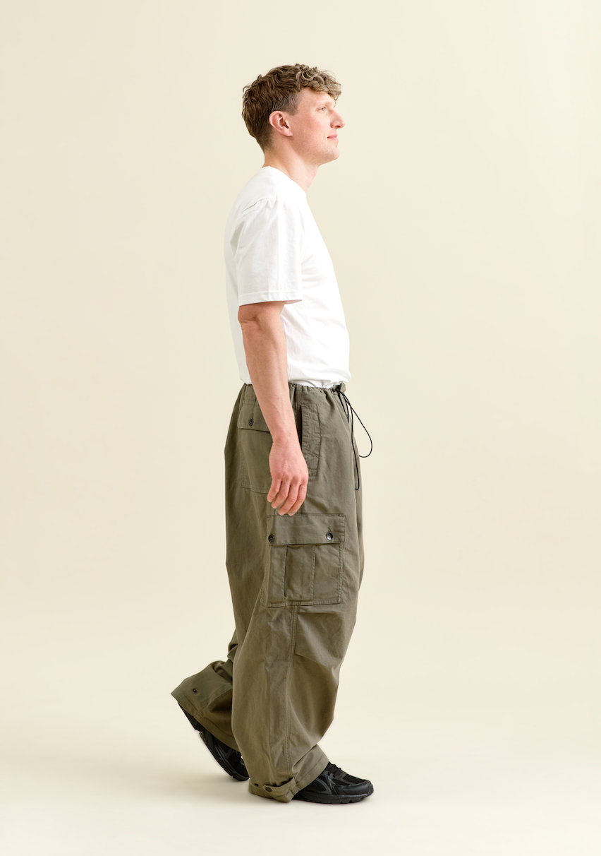 MAY MAY - Baggy Cargo Pants - Moss Green