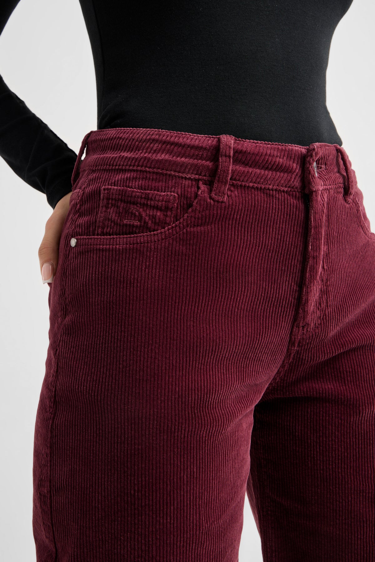 ASH Barrel Leg Corduroy - Classic - Plum Red Wine