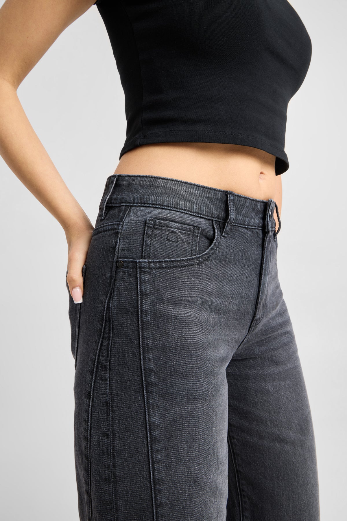 ASH Barrel Leg Minimal Stretch - Cutline - Vintage Black