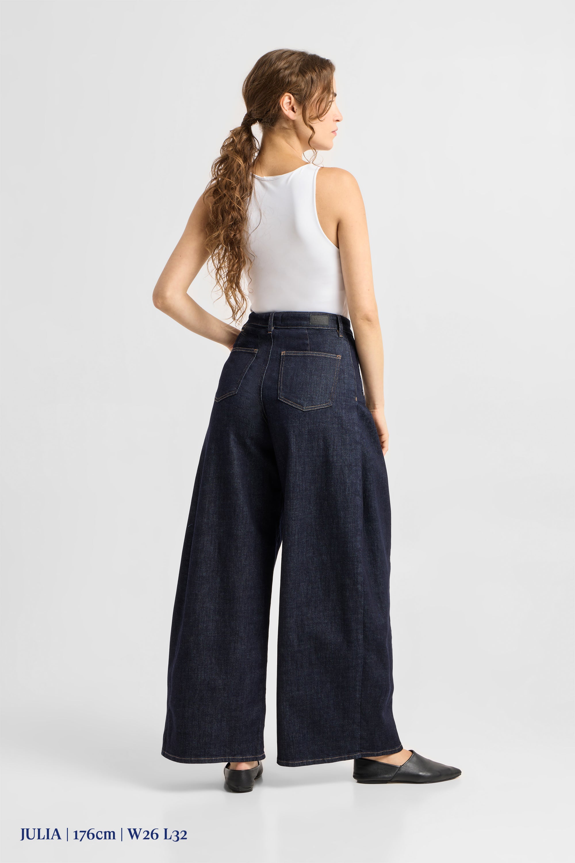 BEAMER Soft Denim - Super Wide leg - Raw Blue