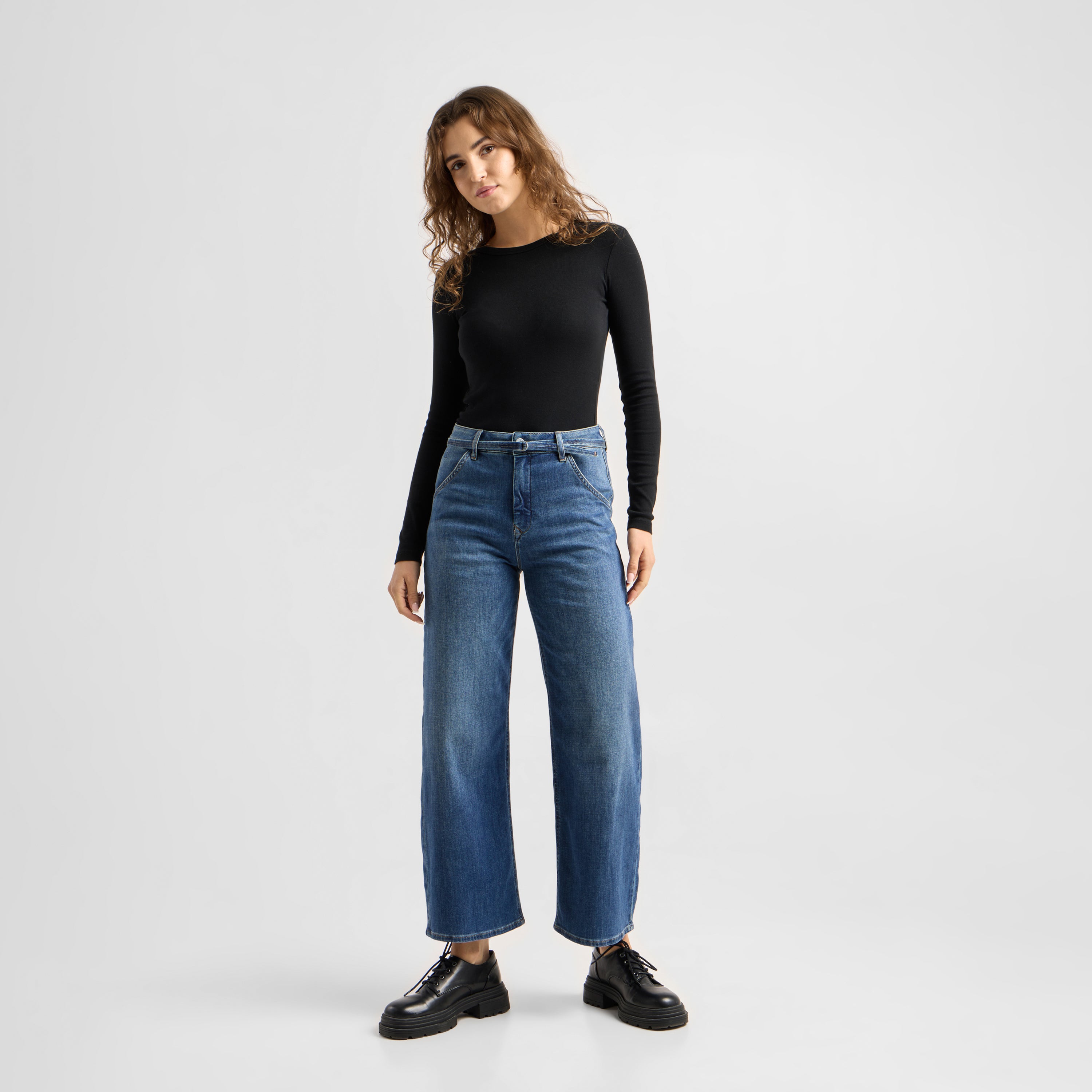 BLINK High Waist Culotte Jeans - Vintage Blue
