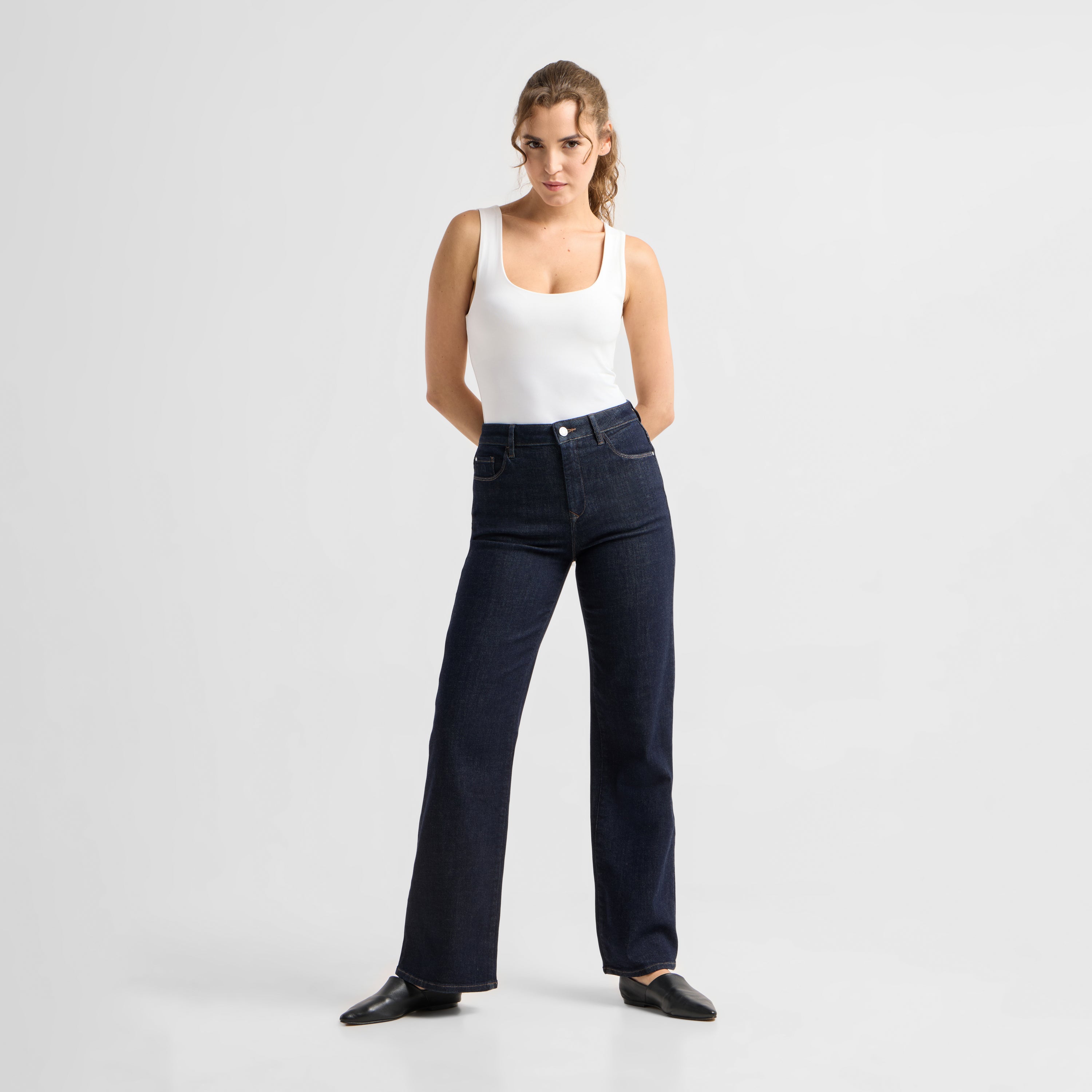 DEW Flared Soft Denim - Classic - Raw Blue