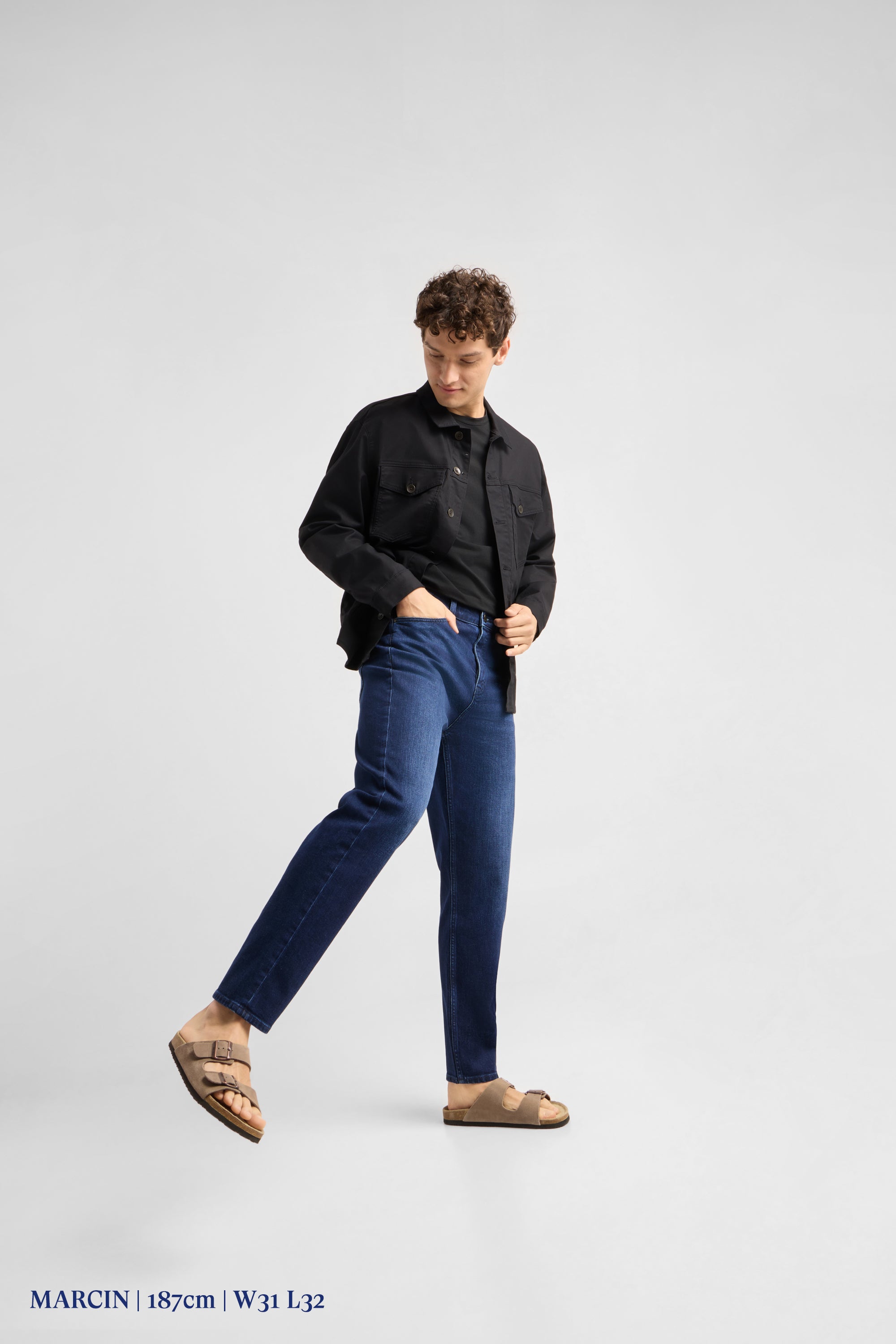 RISE Relaxed Tapered Minimal Stretch - Basic - Dark Blue
