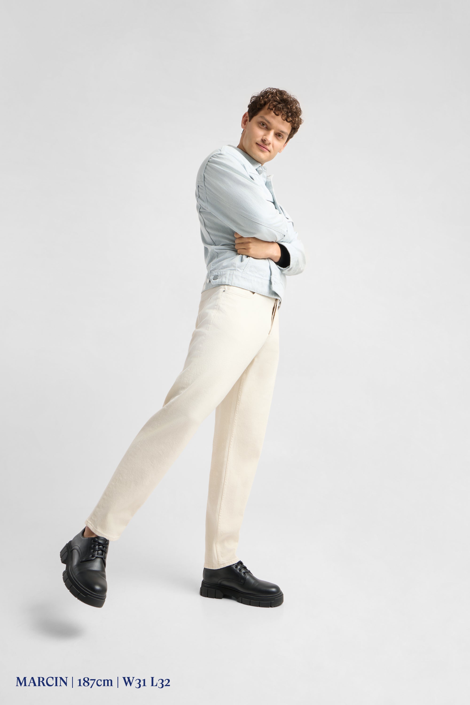 RISE Relaxed Tapered Minimal Stretch - Basic - Ecru