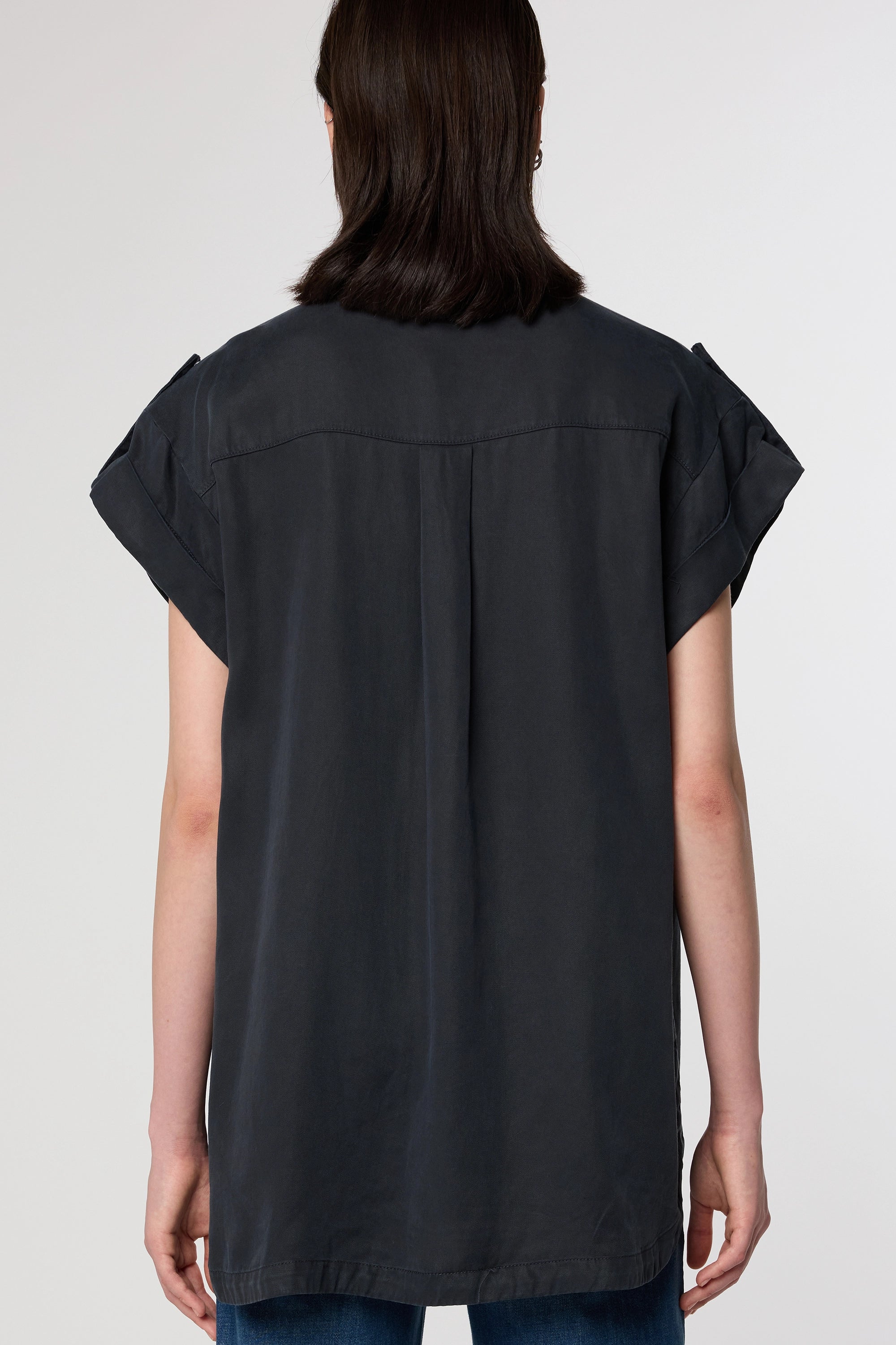 AIR - Oversize Shirt - Tencel - Dark Navy