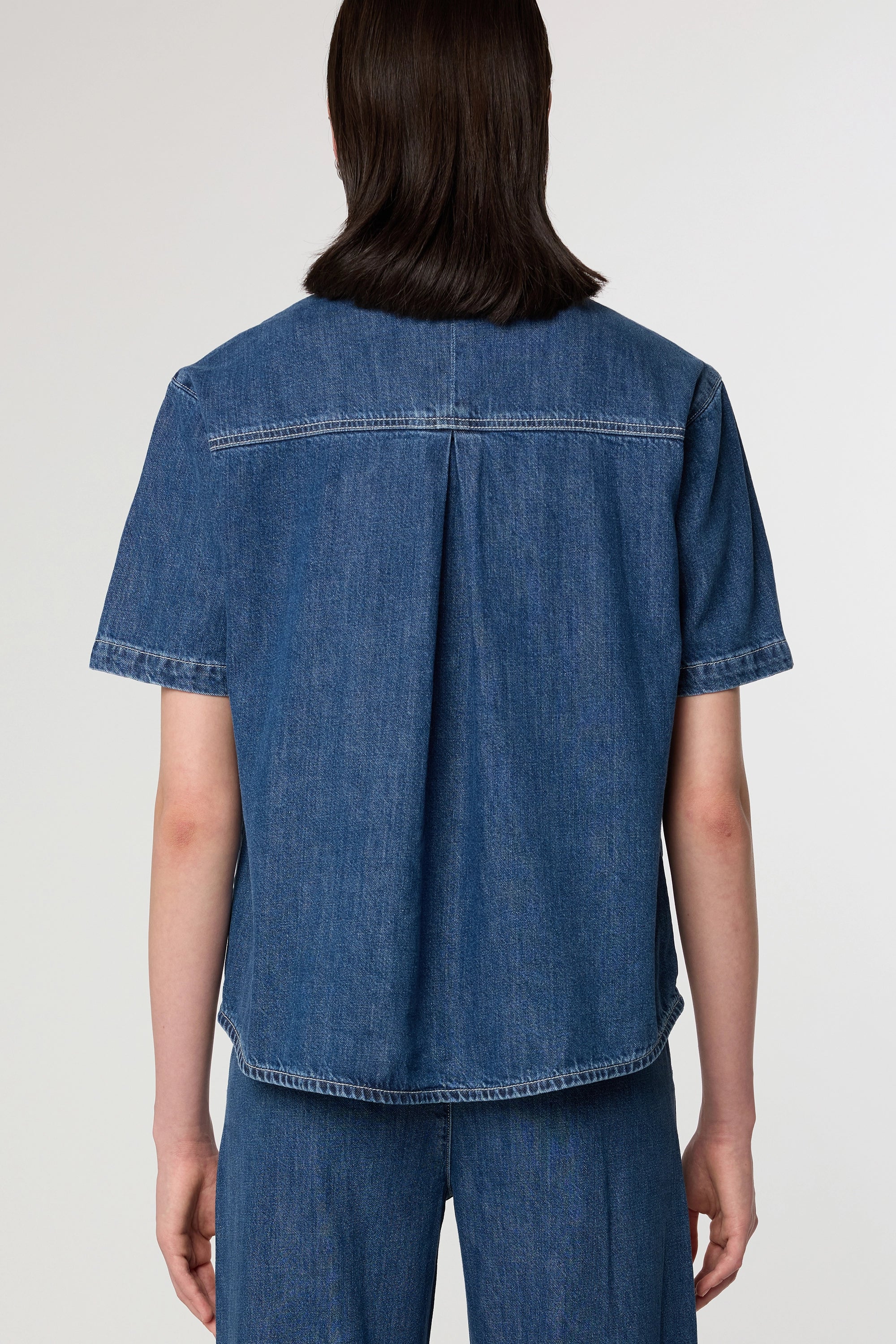 BLITHE - Shirt - Light Weight Cotton/Hemp - Medium Blue