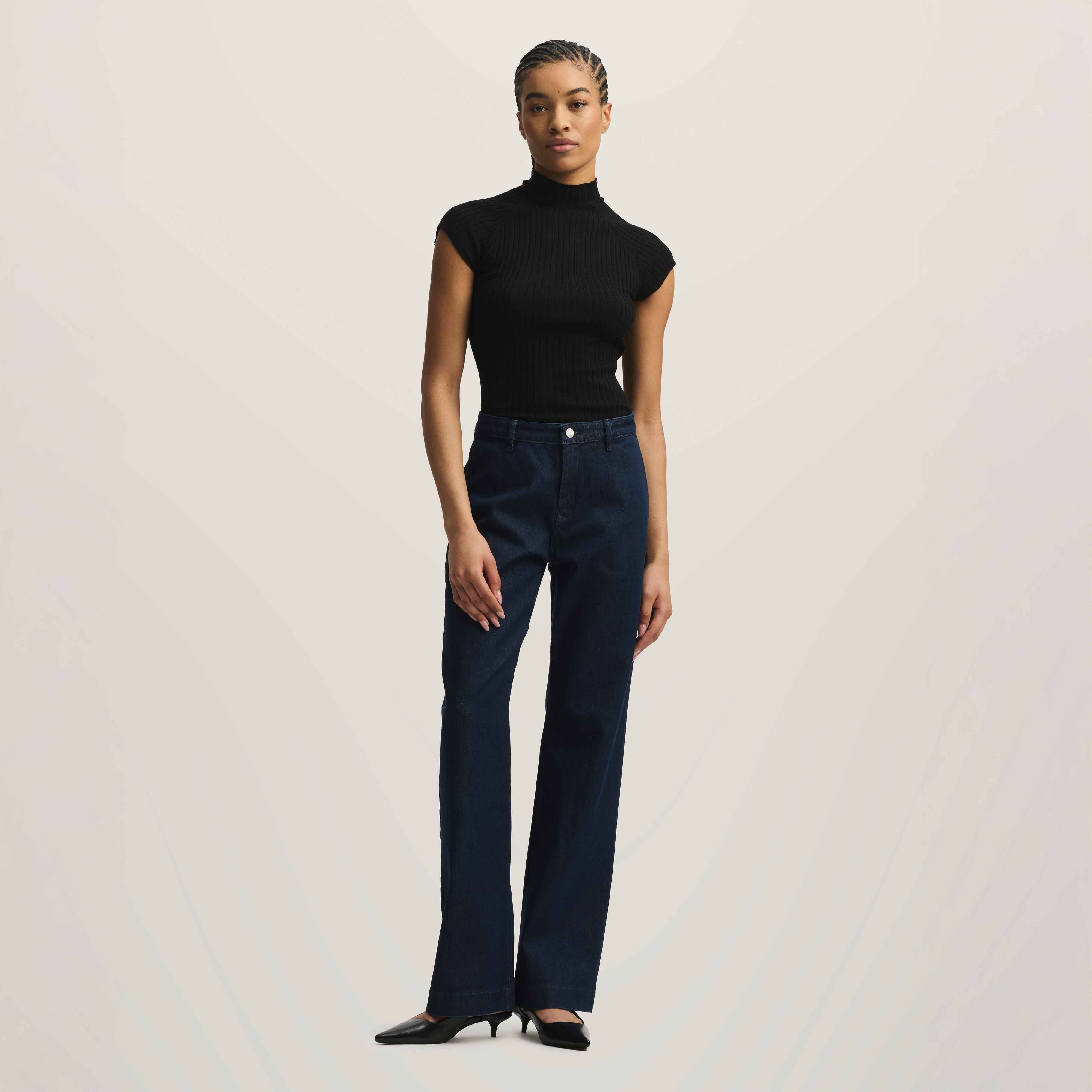 GLOW Flared Soft Denim - Chino - Rinse Blue